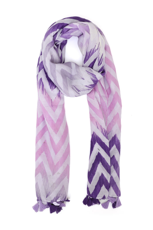 GARDEN FROST LIGHTWEIGHT SCARF-PURPLE