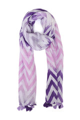 GARDEN FROST LIGHTWEIGHT SCARF-PURPLE