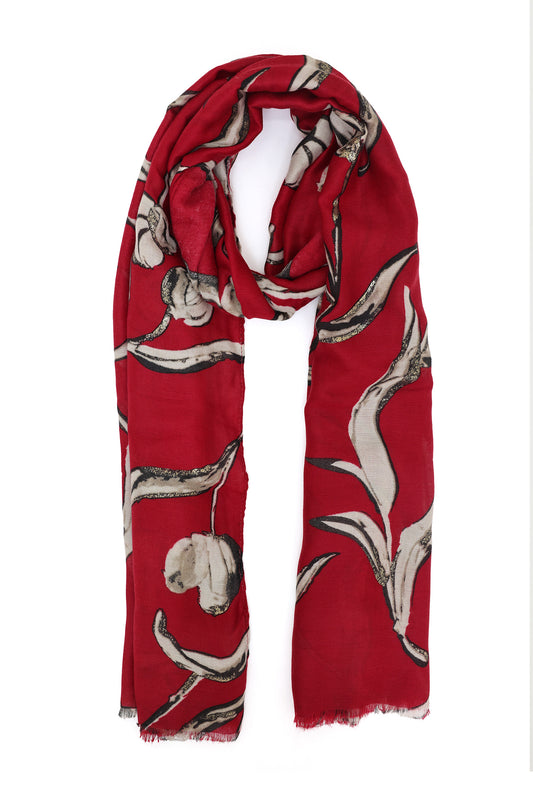 DUSKFLARE BOTANICA SCARF-MAROON