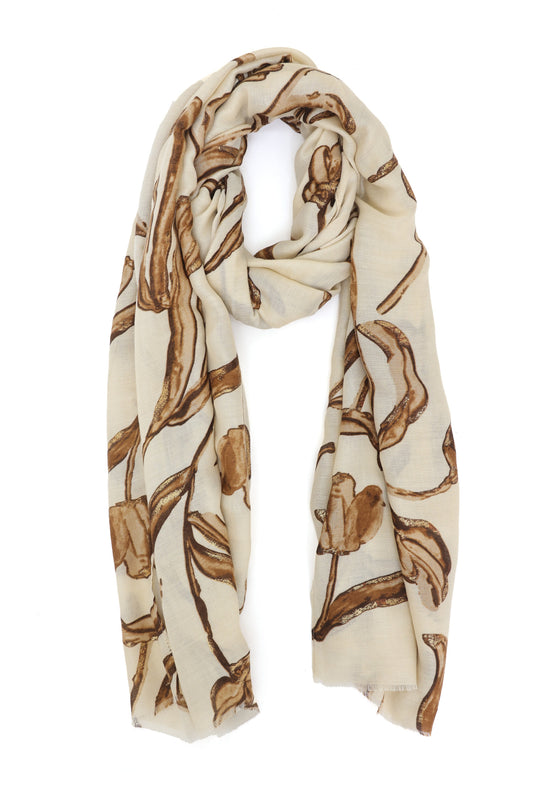 DUSKFLARE BOTANICA SCARF-BEIGE