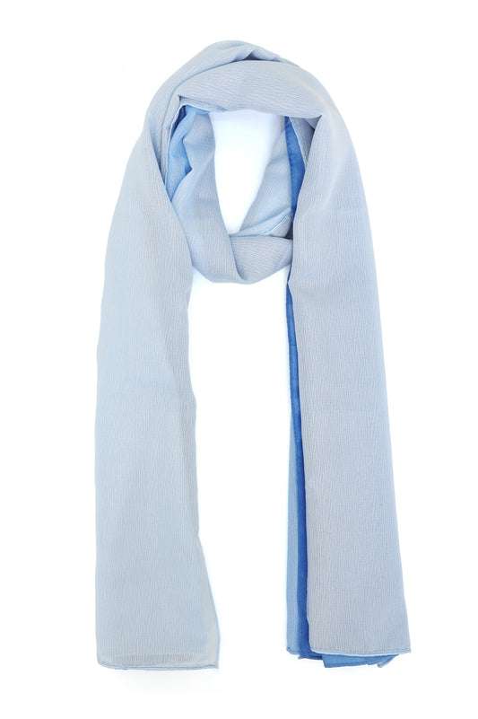 WHISPERTHREAD WOVEN SCARF-BLUE