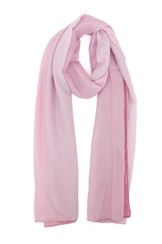 WHISPERTHREAD WOVEN SCARF-PINK