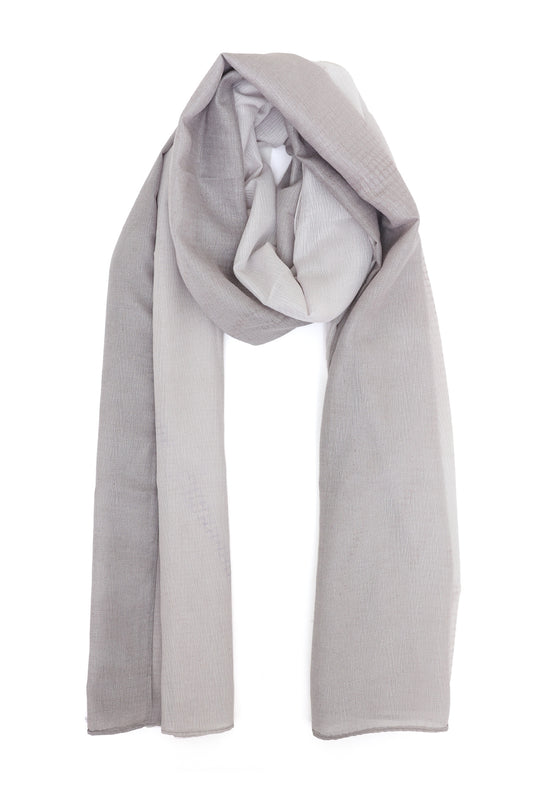 WHISPERTHREAD WOVEN SCARF-GREY