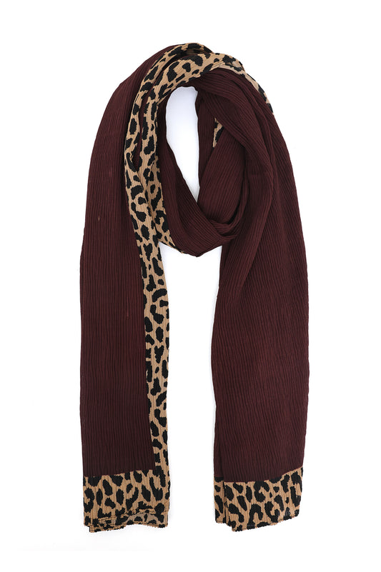 VEILCRAFT TEXTURED SCARF-BROWN