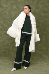 EMINENCE PLUSH FUR CAPE-WHITE