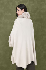 EMINENCE PLUSH FUR CAPE-BEIGE