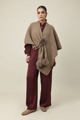 EMBRACE WARM CAPE-BROWN
