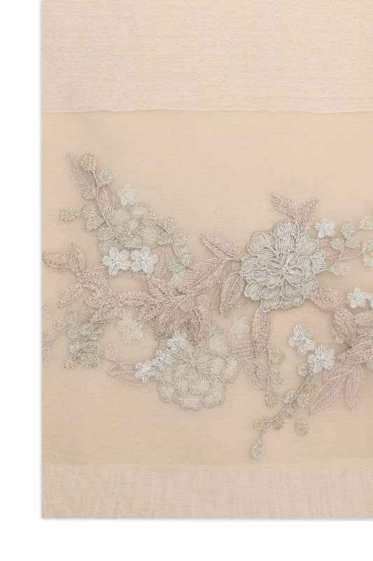 FLORAL LACE DRAPE-BEIGE