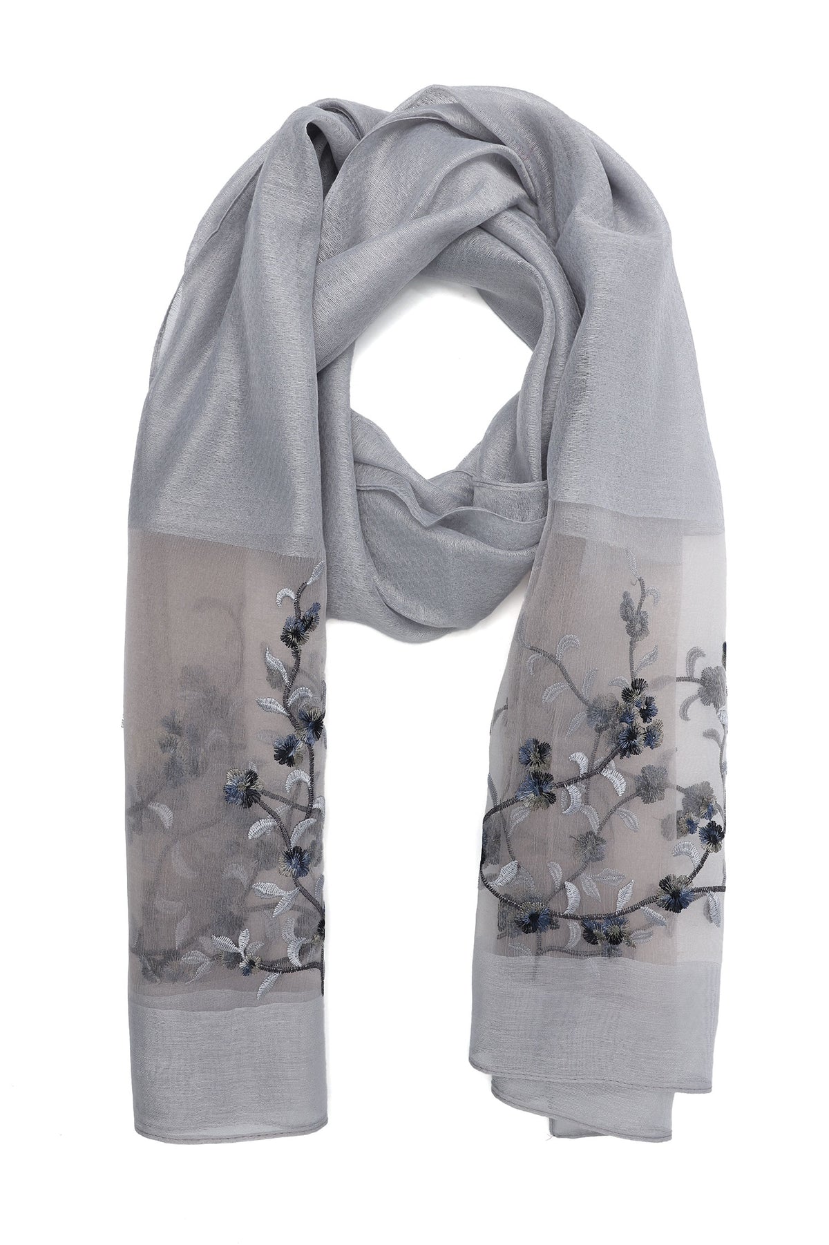 SHEER PETAL WRAP-GREY