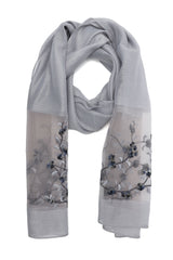 SHEER PETAL WRAP-GREY