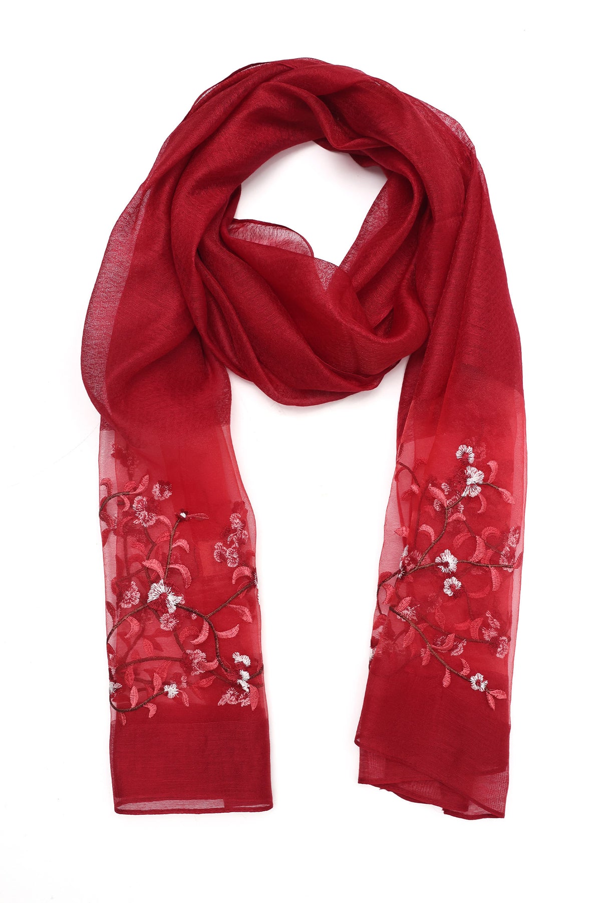 SHEER PETAL WRAP-RED