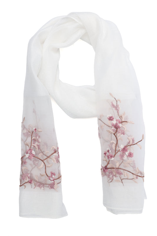 SHEER PETAL WRAP-WHITE