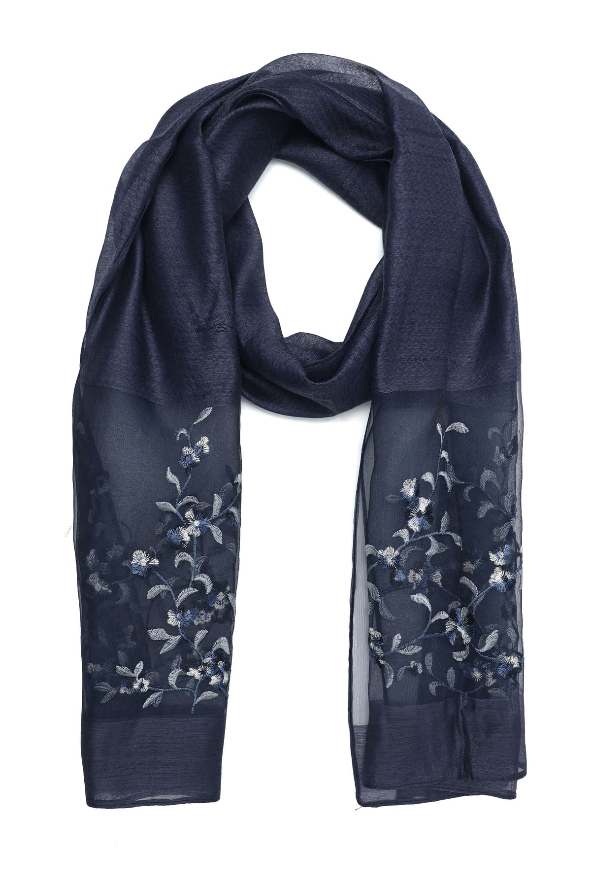 SHEER PETAL WRAP-NAVY