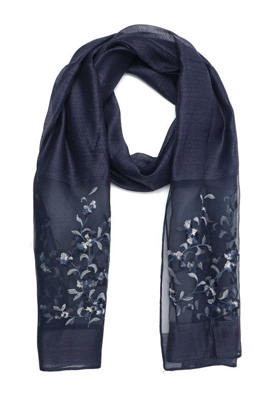 SHEER PETAL WRAP-NAVY