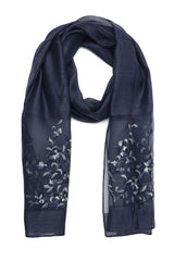 SHEER PETAL WRAP-NAVY