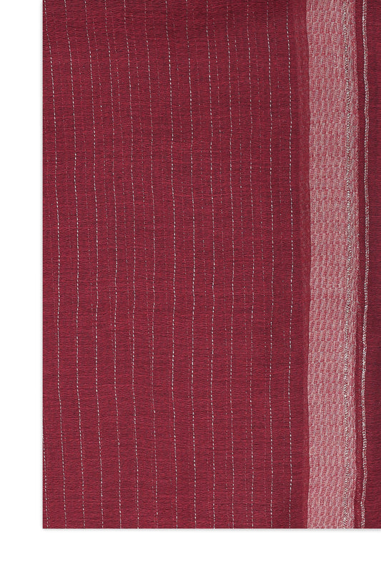 CASUAL FINE LINE SCARF-MAROON