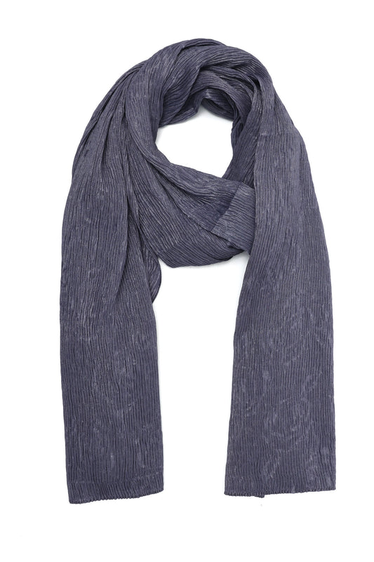 CRUSHED FABRIC SOFT WRAP-DK/GREY