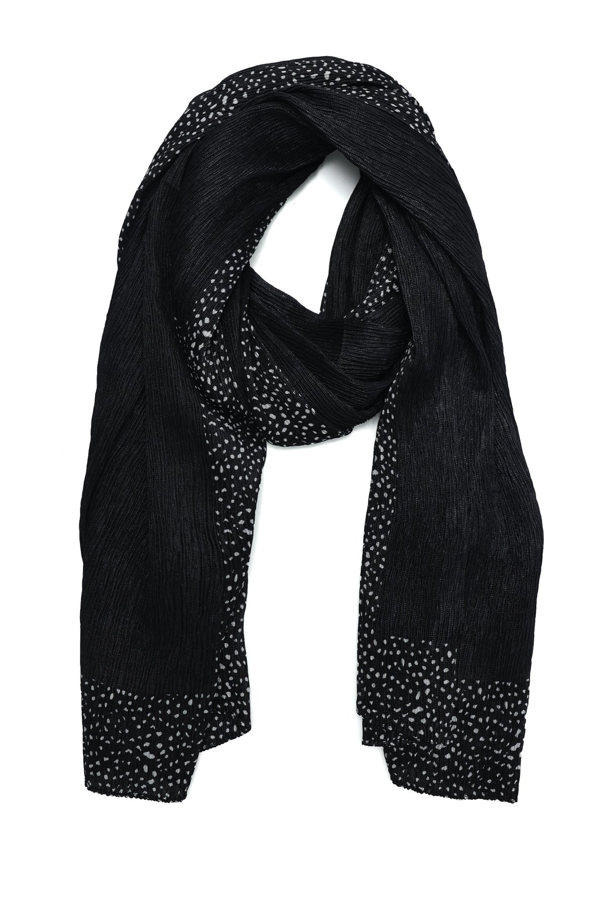 MIDNIGHT SPECK FLOW WRAP-CHARCOAL