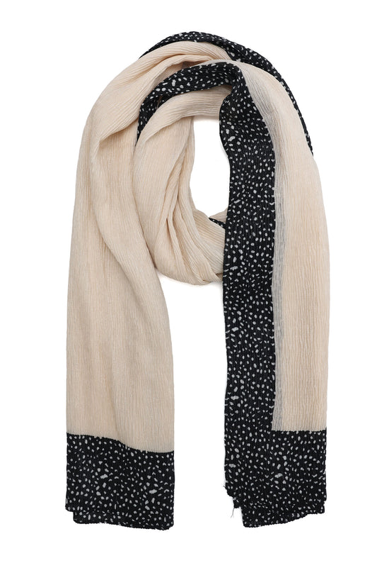 MIDNIGHT SPECK FLOW WRAP-BEIGE