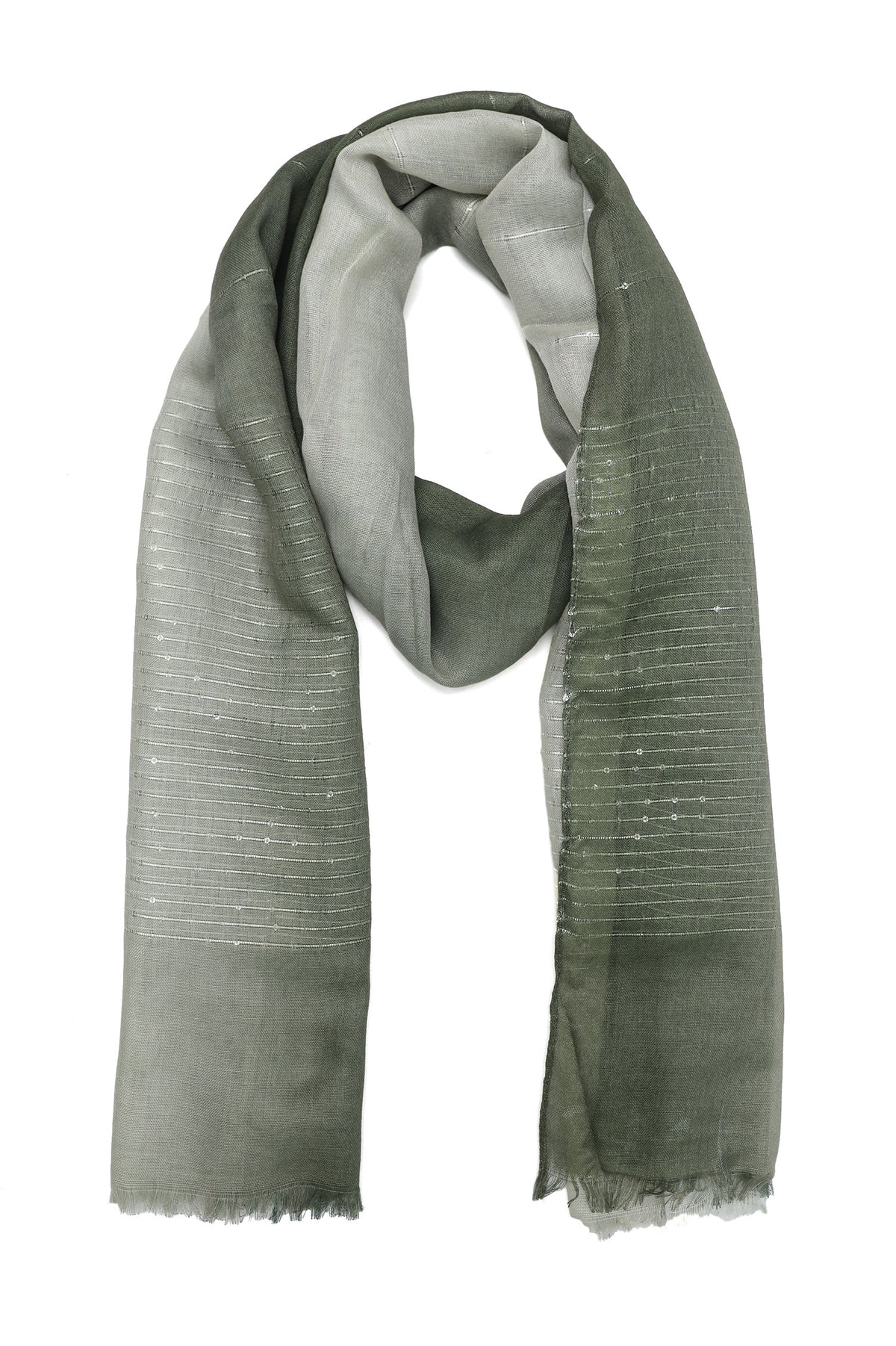 MIST PANEL ELEGANT STOLE-LT/OLIVE