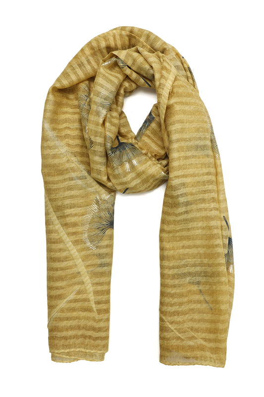 SAND BLOOM LIGHT SCARF-YELLOW