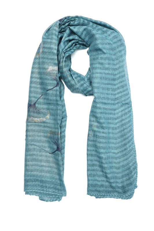 SAND BLOOM LIGHT SCARF-BLU