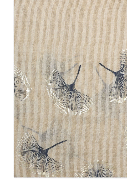 SAND BLOOM LIGHT SCARF-BEIGE