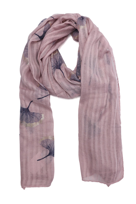 SAND BLOOM LIGHT SCARF-TAUPE