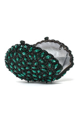 MONARCHA JEWEL CASCADE CLUTCH-GREEN