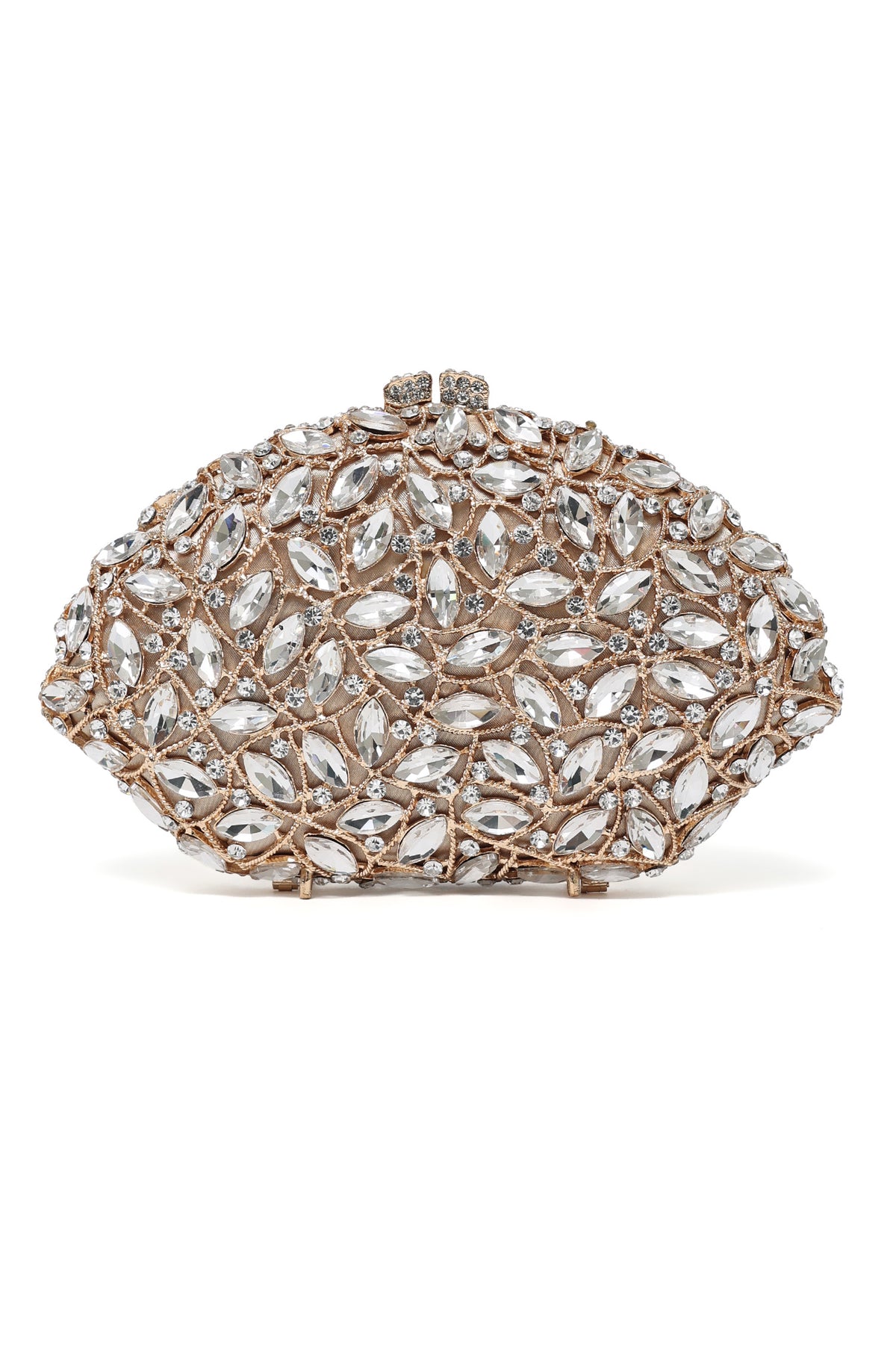 MONARCHA JEWEL CASCADE CLUTCH-SILV/GOLD