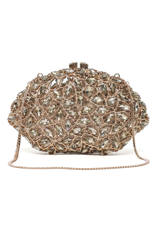 MONARCHA JEWEL CASCADE CLUTCH-GOLD