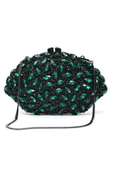 MONARCHA JEWEL CASCADE CLUTCH-GREEN