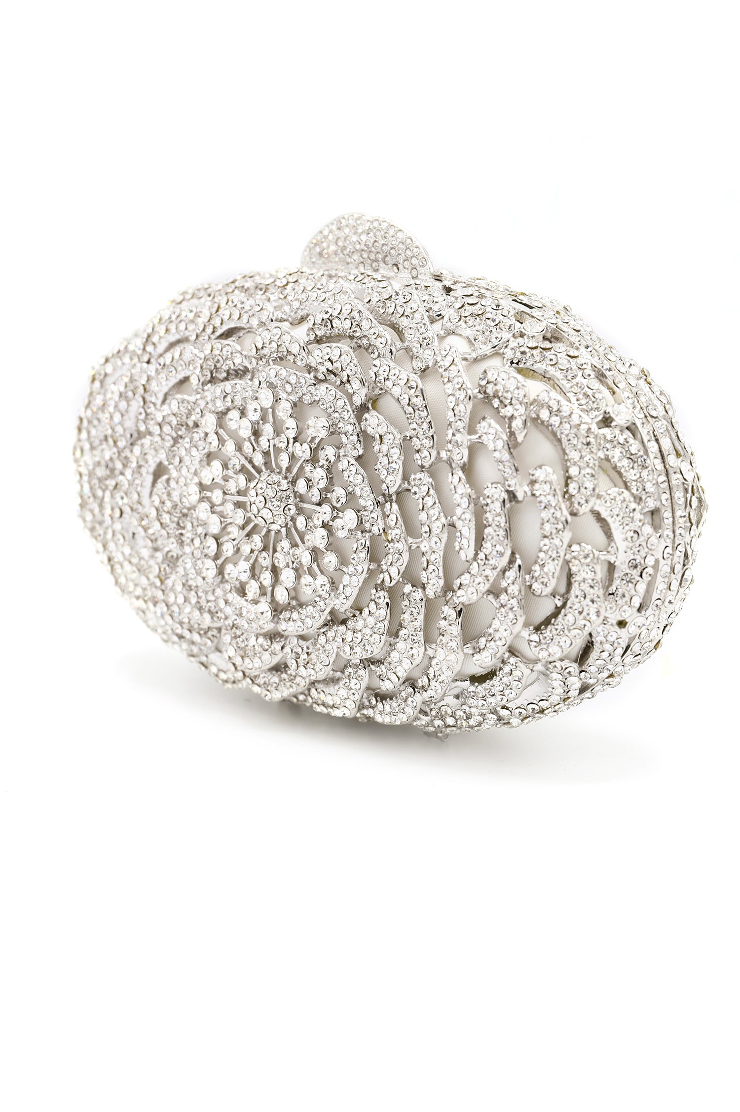 BLOOMING CLUTCH-SILVER