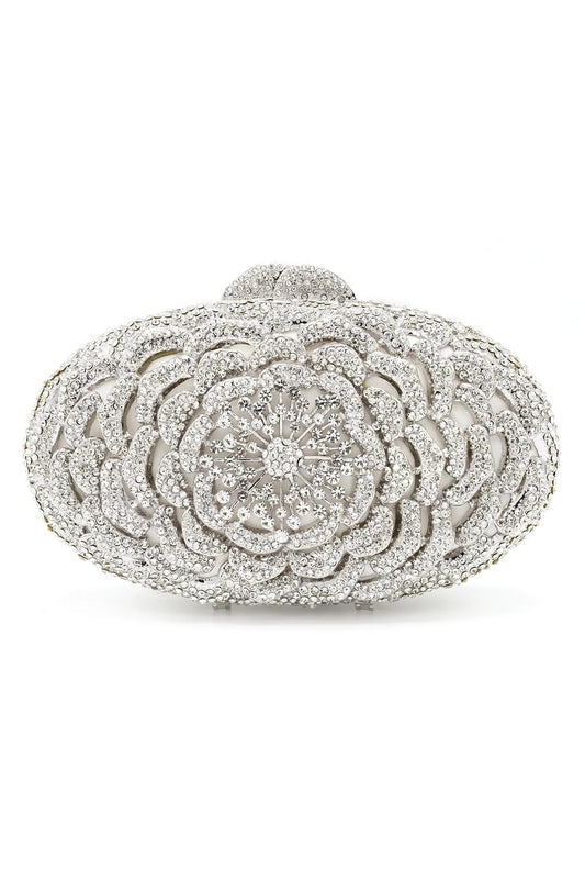 BLOOMING CLUTCH-SILVER
