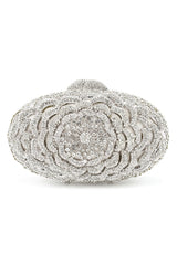 BLOOMING CLUTCH-SILVER