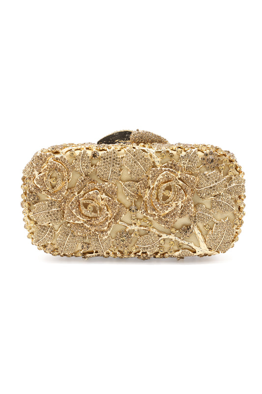ROSE BUD CLUTCH-GOLD
