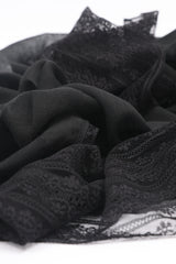 LACE SCARF-BLACK