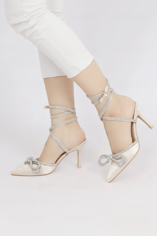 CRYSTAL BOW-OFFWHITE