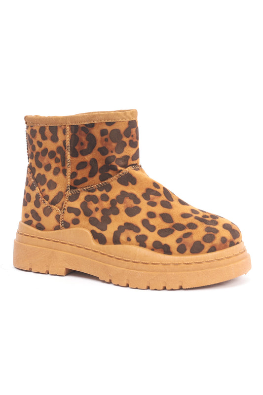 SUEDE FUR BOOTS-PRINTED