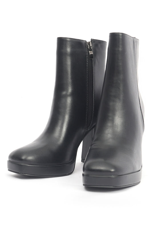 PLATFORM HIGH HEEL BOOTS-BLACK
