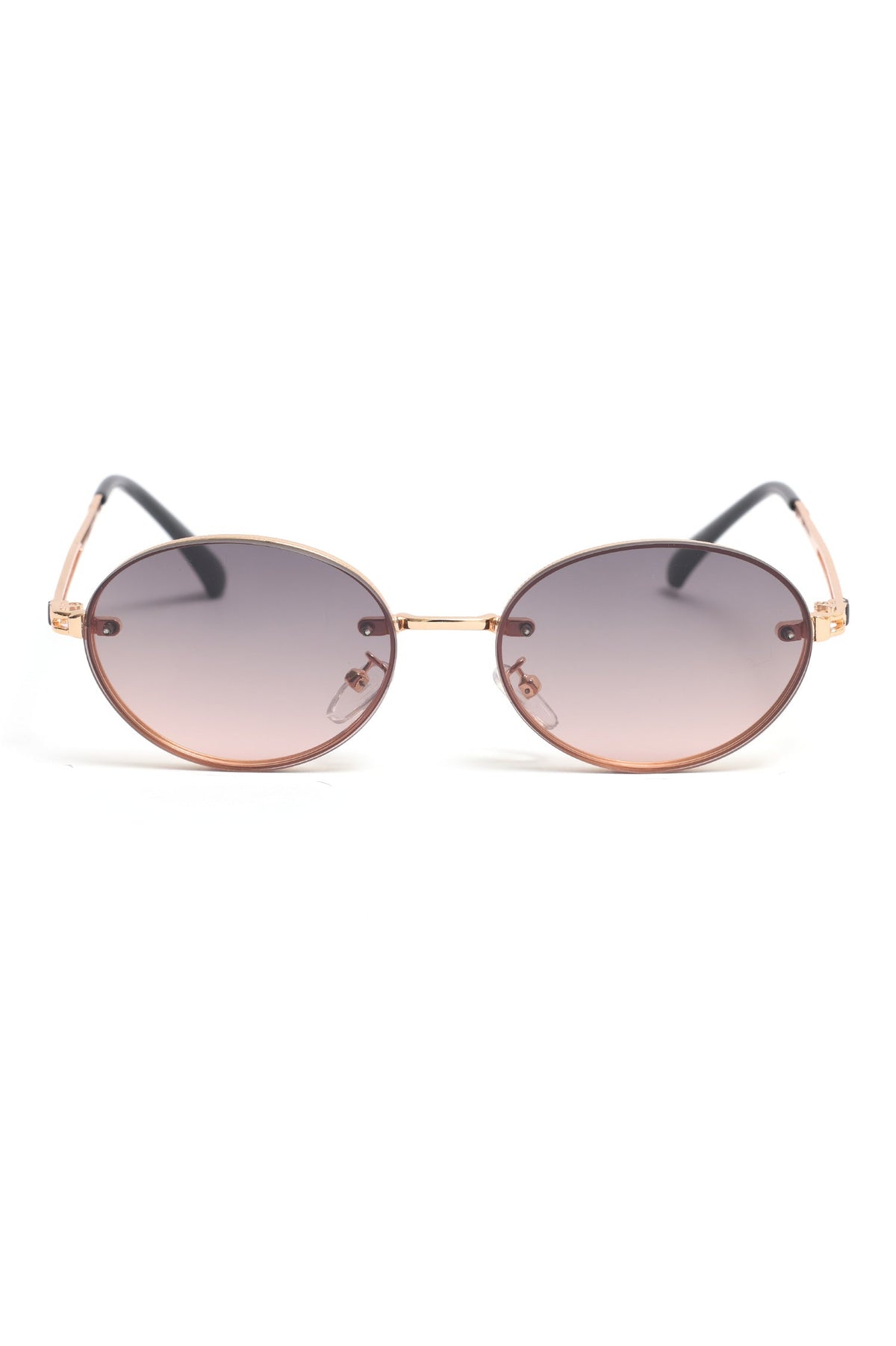 ROUND SUNGLASSES-BROWN