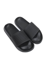 RUBBER SLIDES-BLACK