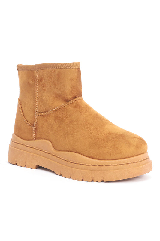 SUEDE FUR BOOTS-CAMEL