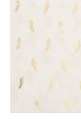 LEAF SCARF-OFFWHITE