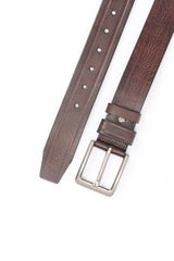 LEATHER BELT-COFFEE