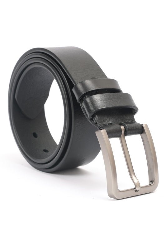 LEATHER BELT-BLACK