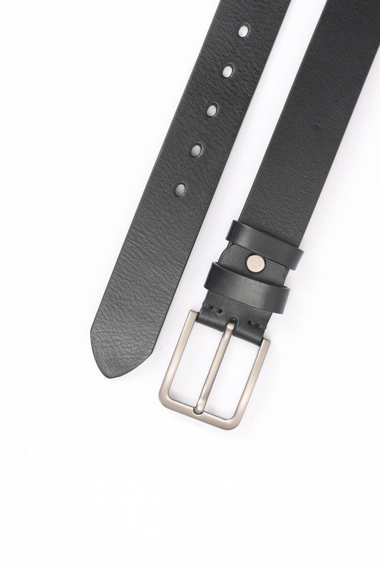 LEATHER BELT-BLACK