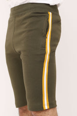 STRIPED BERMUDA-OLIVE-MWM