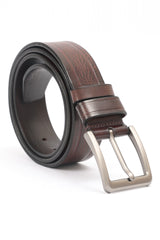 LEATHER BELT-COFFEE