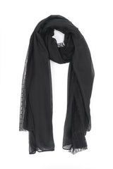 LACE SCARF-BLACK